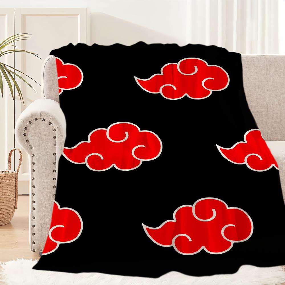 A-Akatsuki Cool N-Naruto-es Anime Blanket Blanket for Couch Sofa Travel Home Hiking Picni Bed Beding Flannel Blanket gift