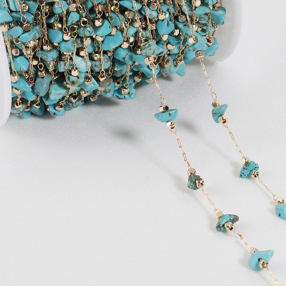 1meter Bohemian Crystal Irregular Stone Beads Beaded Chain for Handmade Bracelet Necklace Jewelry Making DIY Curtain Decoration