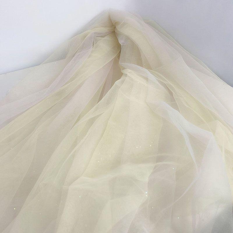Gradient Rainbow Tulle Fabric Star Sequin By The Meter for Dress Hanfu Wedding Package DIY Sewing Cloth Soft Thin Draping Blue