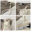 Trendy Multicolor Shoulder Bag PU Leather Large Capacity Underarm Bag with Lace Ribbon Bowknot Versatile Commuting Bag Travel