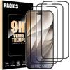 3x Full Tempered Glass for iPhone 18 Pro Max, Protection with Black Anti-Scratch Edge