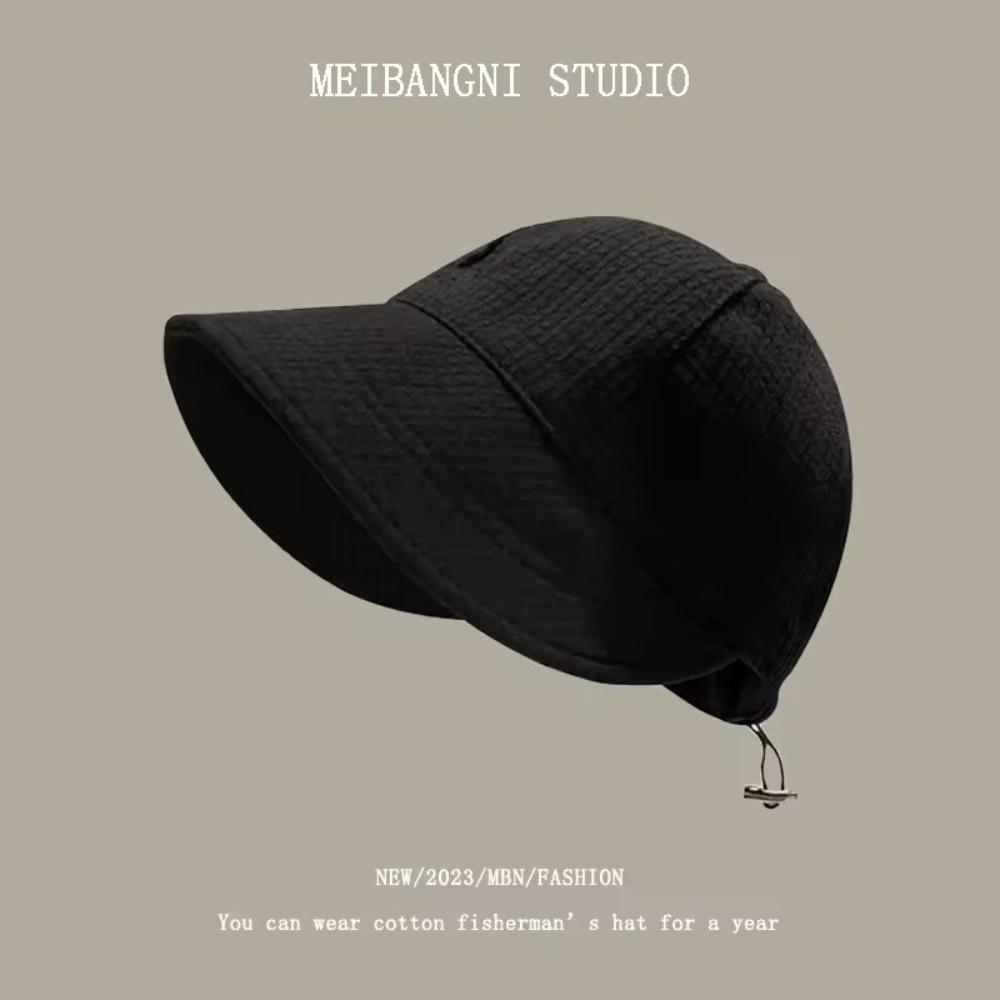Waffle Sun Hat Foldable Peaked Cap Casual Fisherman Cap Summer