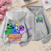 Rainbow Friends Kreslený Sportovní Plný Design Přívěsků Dětská Podzimní a Zimní Větruodolná Vysoce Kvalitní Dlouhý Rukáv Mikina na Zip