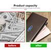 JQOZ8 For Ford Large Capacity Long Zipper Wallet Multi-slot Leather Wallet Escort KA Flex Everest KA Expedition Falcon Fusion