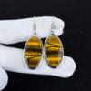 Natural Tiger's Eye Gemstone Antique Earrings 925 Sterling Silver Earring, Boho Silver Jewelry Dangle Earrings, Gifts For Wadding Gifts For Her