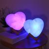 Heart Night Light 16-Color USB Rechargeable LED Nightlight Heart Shaped Light with Stand and Remote Control for Valentine's Day