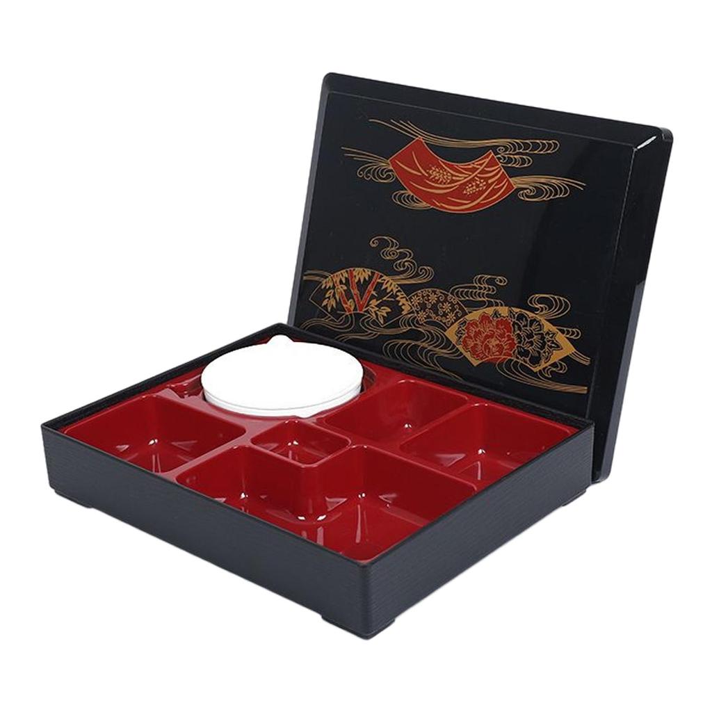 Japanese Style Bento Box Meal Prep Container Fruits with Bowl 6 Compartments Sealed Lunch
