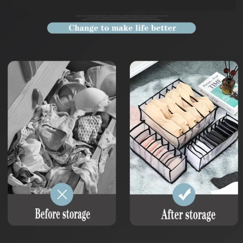 Latest Models Organizer Panties Socks Storage Boxes Wardrobe Pants Clothes Underwear Drawers Jeans Clothes Separator Bra Folding