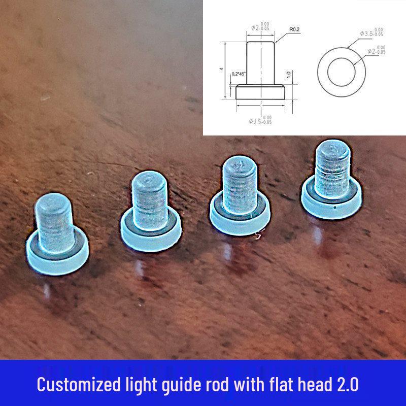 Model 2.0 Transparent Acrylic Flat-Head Light Guide Rod, Reverse Mounting Type Other