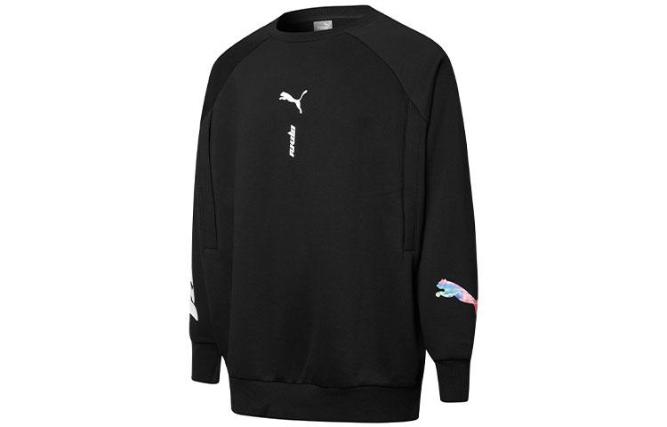 PUMA Sweatshirts Unisex Black Crew Neck Moderate Regular 532695-01 L