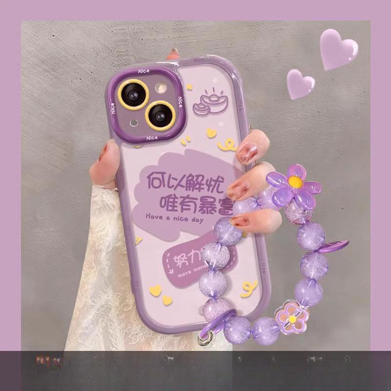 Applicable To Apple 15promax Mobile Phone Case IPhone 13/14 How To Solve Worries Bracelet 12/11 Transparent Anti-fall Xs