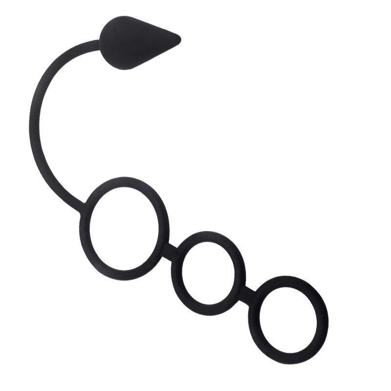 Men Three Ring Lock Anal Time Plug Delay Prostate Massager Toys Sex