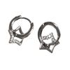 Stylish Two Tone Star Earrings Sturdy Alloy Materials Jewelry Accessory Portable for Fashionable Ladies Women Use