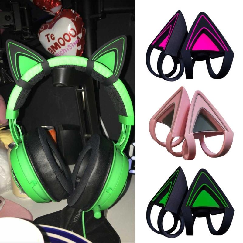 Silicone Cat Kitty Ears Lovely Attachable Accessory for Kraken V2 special/Kraken 2019/ Kraken TE /7.1 V2 Headphone