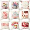 New Nordic Pink Valentine's Day Gift Love Cartoon Car Pillow Waist Support Sofa Cushion