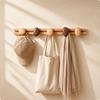 Black Walnut Wall Hook Rack Sturdy for Bedroom, Small Apartment