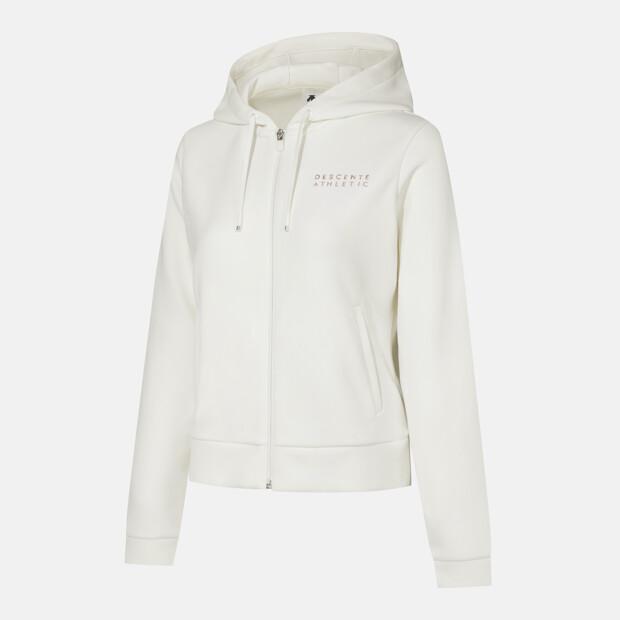 Descente Women'S Soft Training Hooded Zip-Up Jacket Cream Sr122Pft12