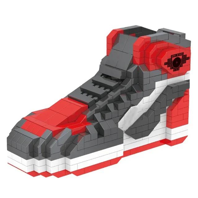 Mini Sports Basketball Shoes Building Blocks Sneakers Figure DIY Assembly Bricks Toys For Children Boys Birthday Christmas Presents