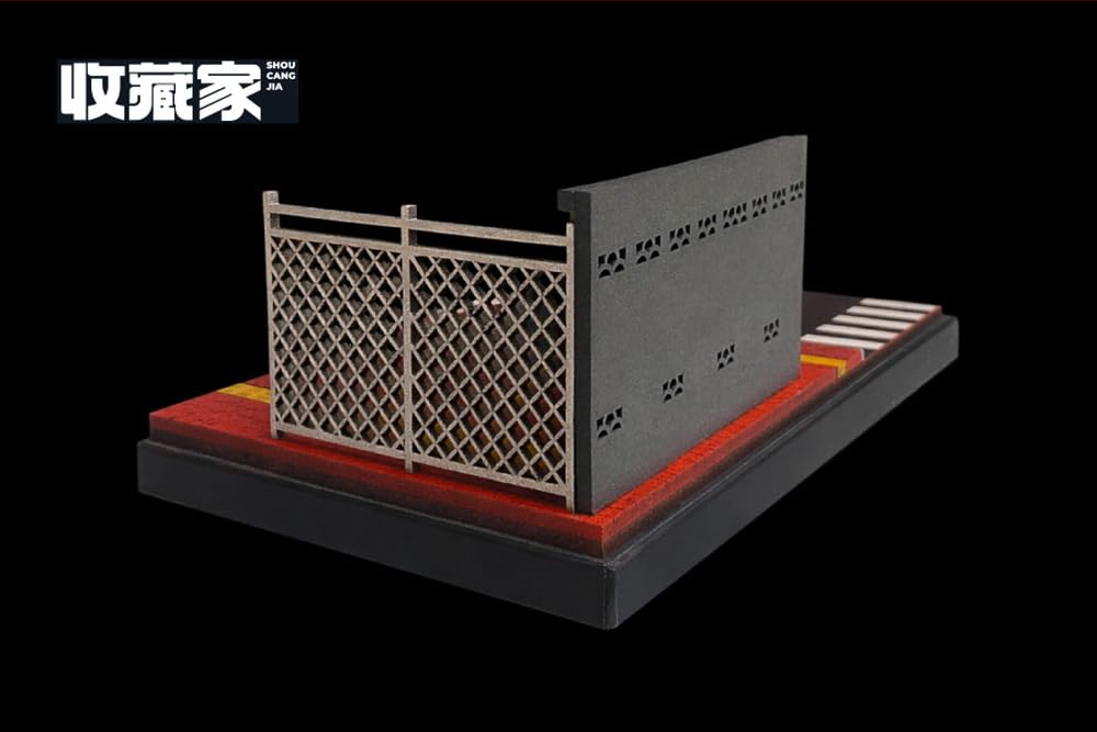 Hiko seven Scale Diorama City Scene Street Parking Space with Clear Case SCJ82007 (Collector) 1/64 Series - - -