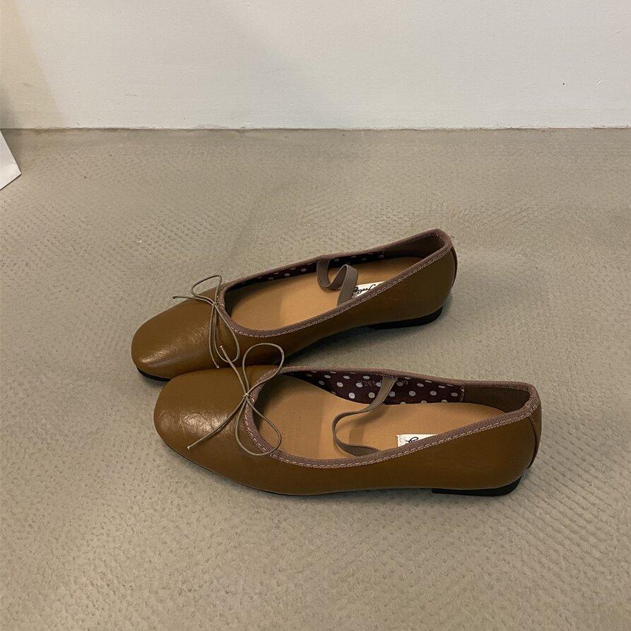 Fashion Bailamos Brand Women Soft Flats Casual Outdoor Dress Flat Ballet Shoes Round Toe Shallow Slip On Flats Mary Jane Shoes Mujer