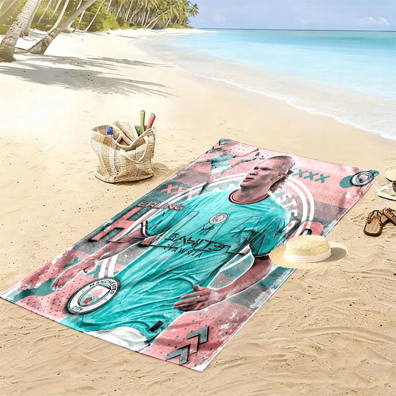 Haaland Apex Druck Strandtuch, Großes Weiches Schnelltrocknendes Handtuch für Strand Camping Schwimmen