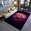 "Arsenal Team Logo Teppich für Wohnzimmer mit Rot-Schwarz-Design" Geeignet zur Verwendung als Anti-Rutsch-Matte für Wohnzimmer, Schlafzimmer, Sofas