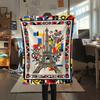 Paris Eiffel Tower Print Flannel Blanket, High quality Comfortable for All Seasons, Home Decor, Warmth and Comfort, Perfect for Christmas Gifts93