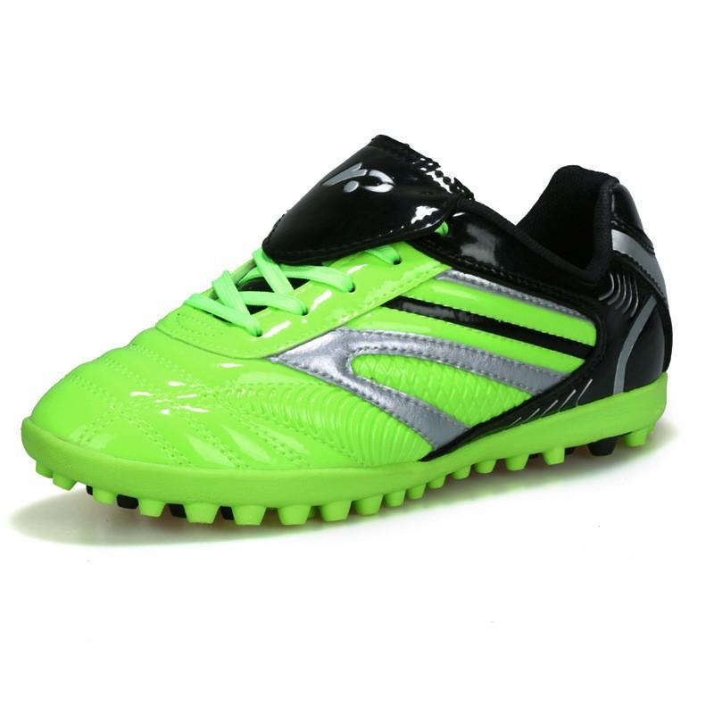 Sports No-lace-up Football Shoes Artificial Grass Men's and Women's Broken Nails Student Training Shoes Magic Buckle