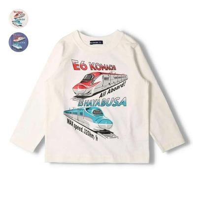 [Children's Clothing] Moujonjon (Moojeongjeong) Shinkansen Train Print Long Sleeve T-shirt 90cm-130cm F10890