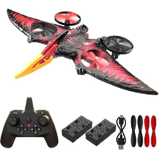 Pterodactyl Dinosaur Toys Drone for Kids,Easy To Fly Dragon Remote Controlled Aircraft,Flying Toys Birthday Gifts for Boys,Hobby RC Plane for Kids