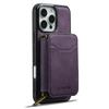LC.IMEEKE L6 For iPhone 16 Pro Max Magnetic Case Detachable Zipper Wallet Leather Coated PC+TPU Phone Cover