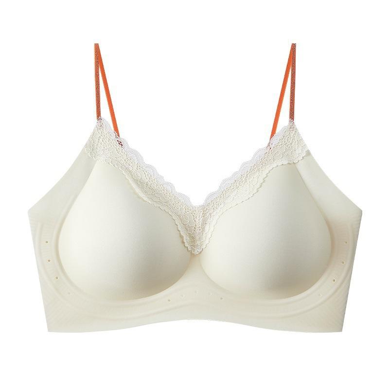 Traceless steel rim lace beauty back underwear women's soft support close sub-breasts small breasts gathering vest liquid foundation bra cover