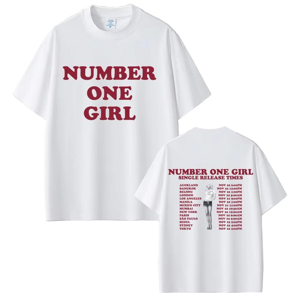 Rosé Number One Girl 2025 T-shirt Men Women Korean Fashion Trend T Shirts Unisex Casual Cotton Crewneck T-shirts Fans Gift