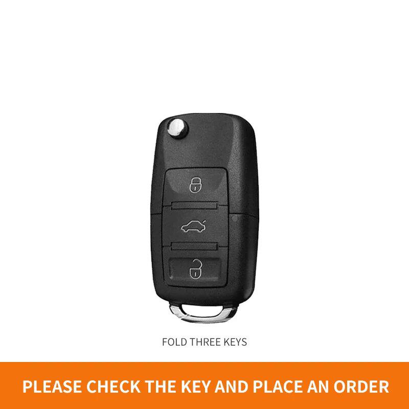 Zinc Alloy Leather Car Key Case For Volkswagen Polo Passat Tiguan B5 B6 B7 Lavida Beetle Scirocco Golf 4 5 6 Mk6 Jetta Key Fob