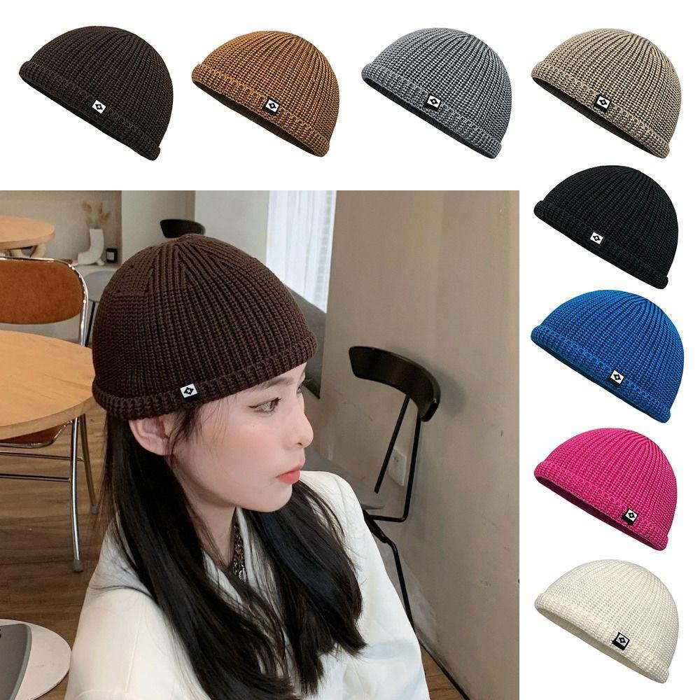 Soft Knitted Hat Windproof Hip Hop Hat Autumn Winter Hat Thickened Cold Cap Warm Bonnets Outdoor Pullover Hat