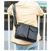 Leather Men's Casual Travel Shoulder Bag Large Capacity Retro Portable Crossbody Small Square