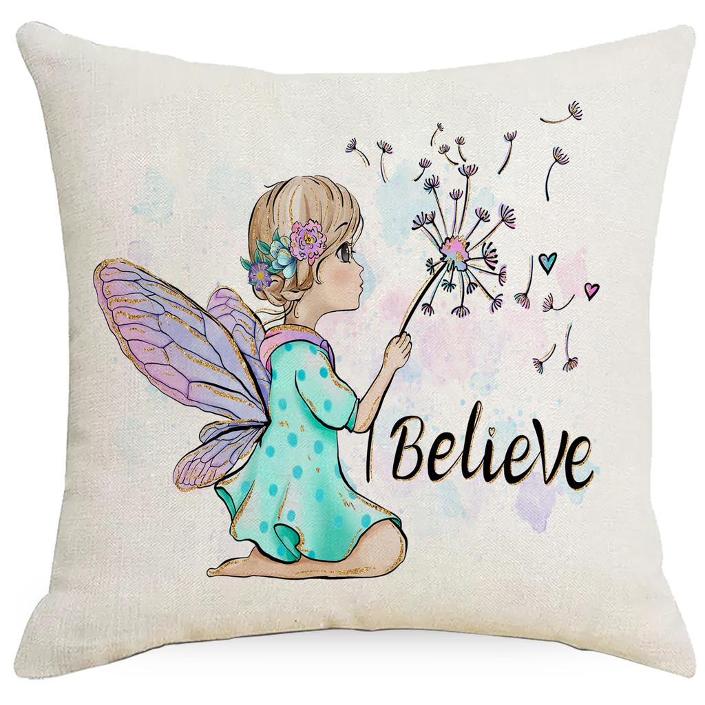 New Creative Floral Dandelion Pillow Case Home Sofa Cushion Pillow Case Decoration