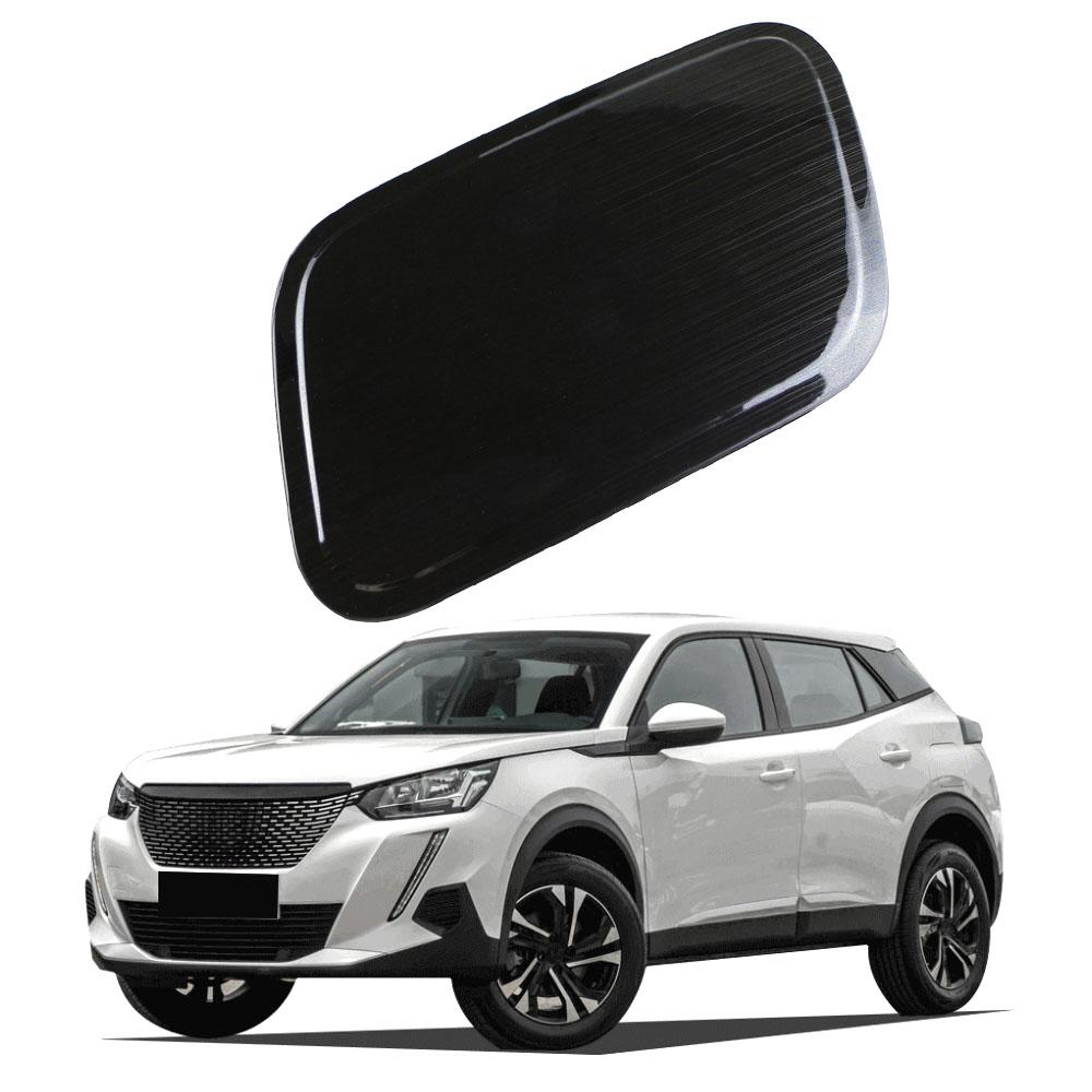 Stainless Steel Black Fuel Tank Cap Protective Cover for Peugeot 2008 2023 2022 2021 2020 Fuel Tank Decorative Sticker Protective Sequin