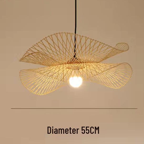 Japanese Style Bamboo Woven Pendant Light for Restaurant, Hotel, B&B, and Hallway Decor