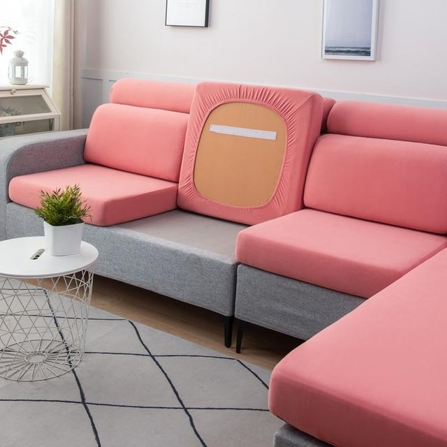 Top Quality Soft Solid Color Sofa Cover Cushion Seat Cover High Elastic No Pilling Fit All Modular Sofa Anti Scratch From Pets