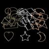10pcs/set Geometric Figure Charm Hollow Glue Blank Pendant Tray Bezel Charms DIY Handmade Bezel Mold For Jewelry Making Wholesal