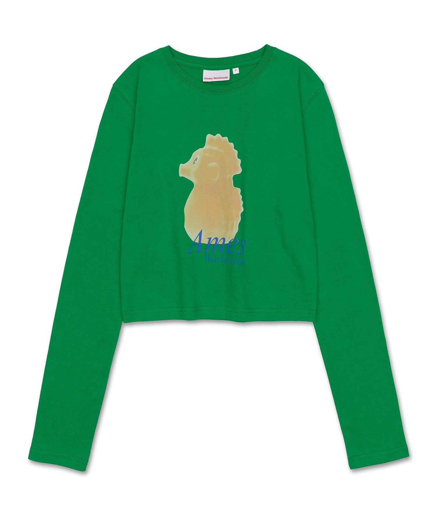 Ames Worldwide Seahorse L.S Tee Green (Am2Cfut552A) Green/Green F