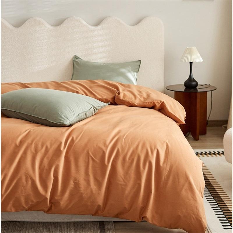 Cotton Long-staple Cotton Duvet Cover Single Autumn And Winter Thickened Bed Hat Cotton Cover Solid Color Bed Sheet