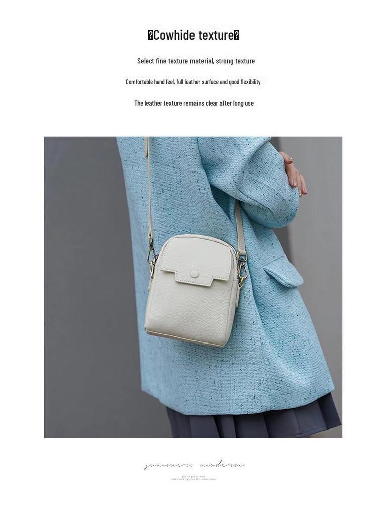 Dámské 2024 Mini crossbody tašky na telefon z pravé kůže - Jedinečné, kreativní a stylové malé tašky přes rameno