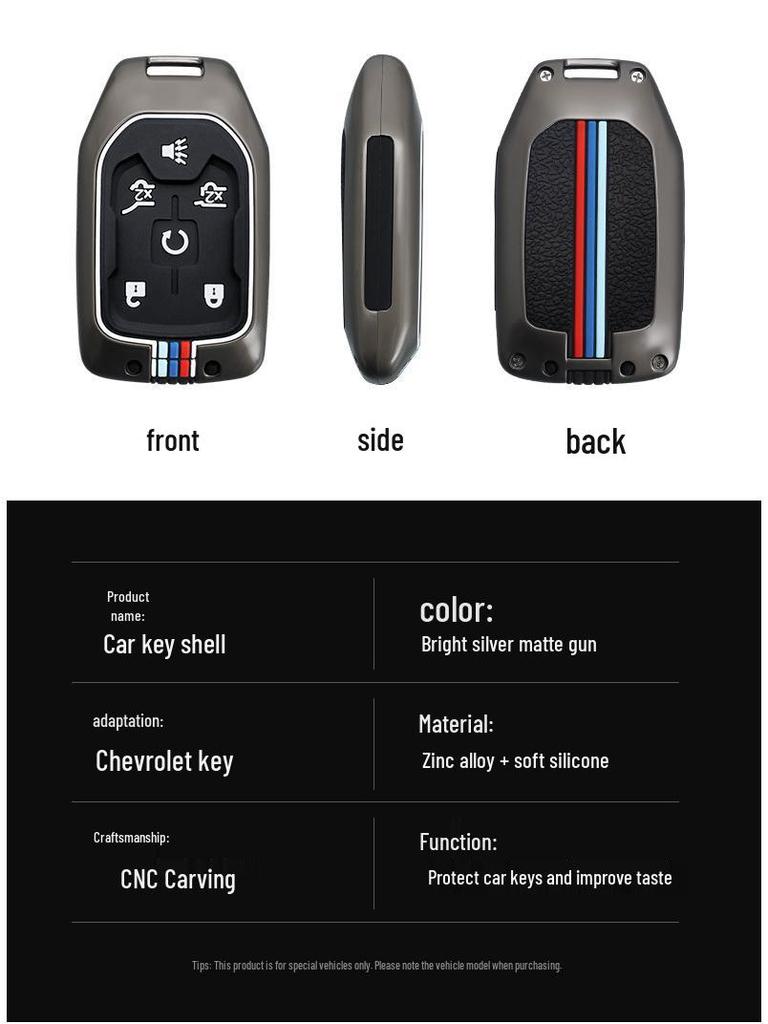 GMC Key Case: High-End Protective Shell for Yukon & Sierra - Stylish Car Accessory for Men & Women