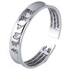 Adjustable Vintage Tibetan Mantra Solid Cuff Bracelet Men Women Ethnic Boho Style Plated Copper