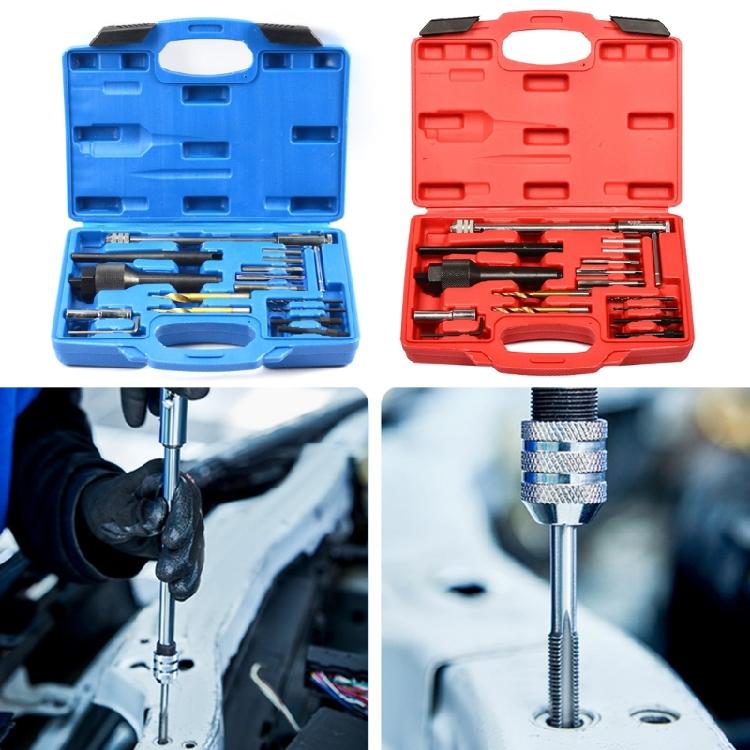 Automotive Repair Kit 16 Piece Carbon Steels Glow Plug Removal Extractor Tool For Preheat Plug Vehicles Maintenance
