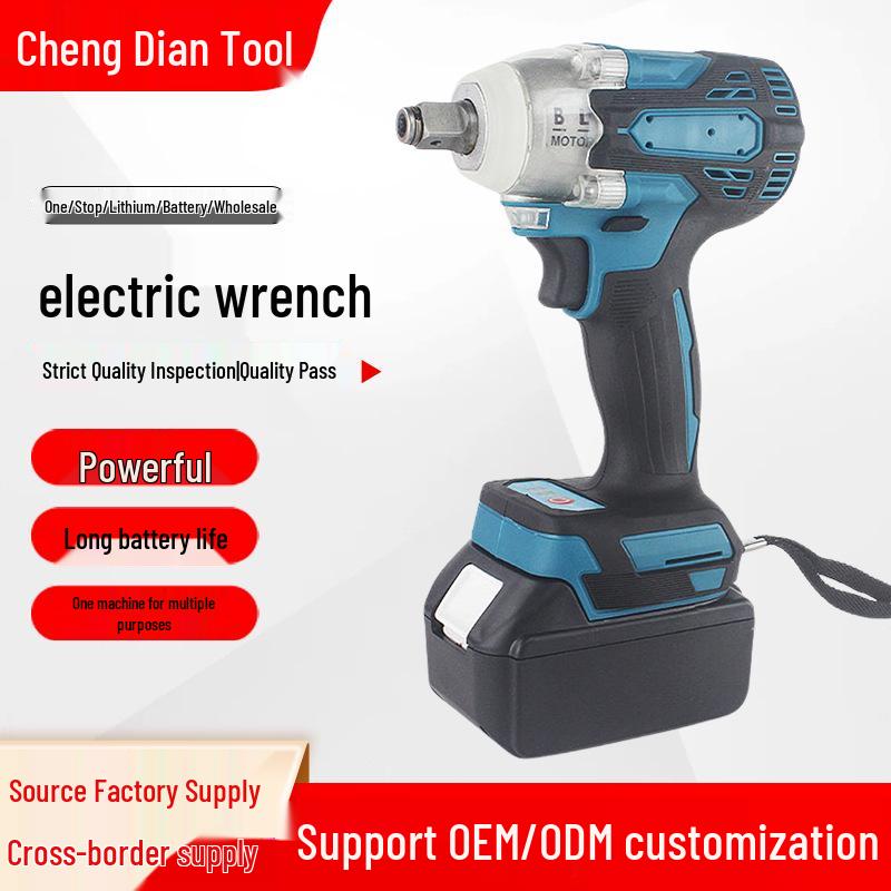Brushless Electric Impact Wrench with Lithium Battery for Auto Repair & Woodworking