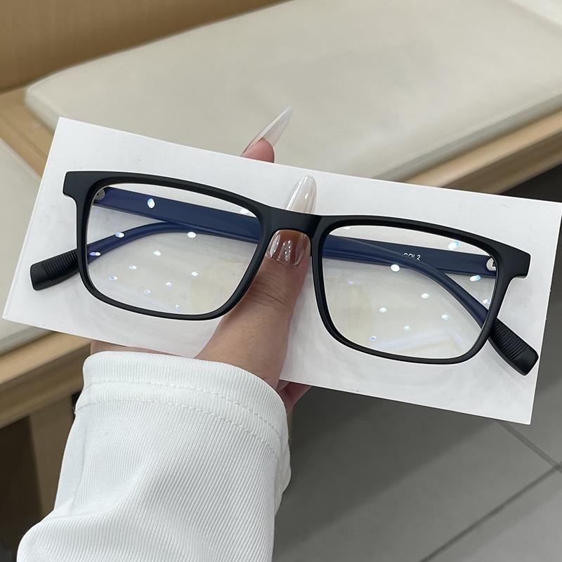 

Korean Style Glasses Frame Rectangle Shape Anti Blue Light Man Glasses Fashion Stylish Female Glass Frame матовий чорний колір