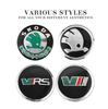 AEB1 4 Stück 56mm Auto Radnabenabdeckungen Aufkleber Abzeichen Für Skoda Octavia Superb Rapid Kodiaq Karoq Fabia Kamiq Citigo Vision RS Yeti